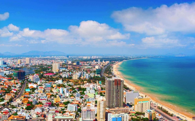 The beauty of Vung Tau Beach seen from above