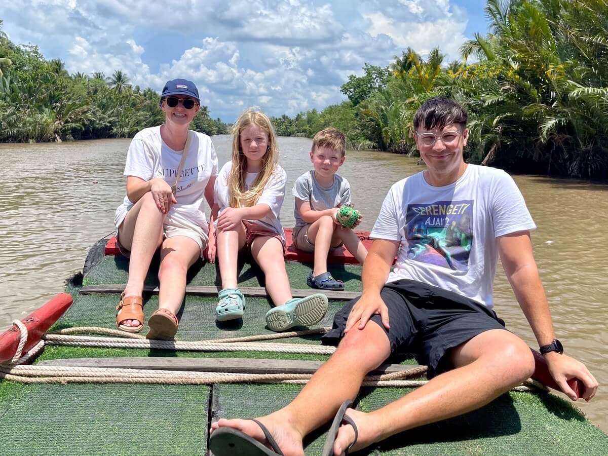 A lovely family in the 'Mekong Delta, Ben Tre' tour with Joy Journeys