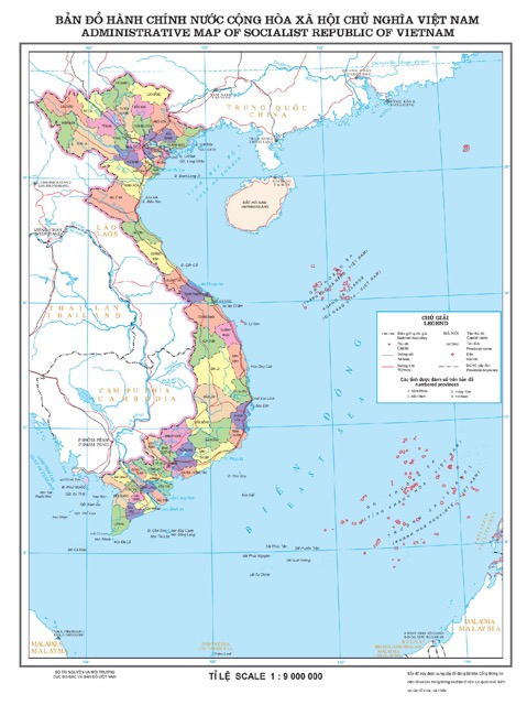 The map of Vietnam
