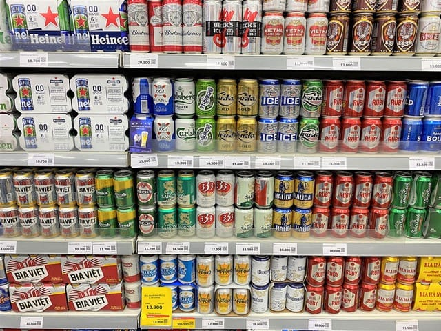 Vietnamese Beer Is Easy To Find In Any Supermarket