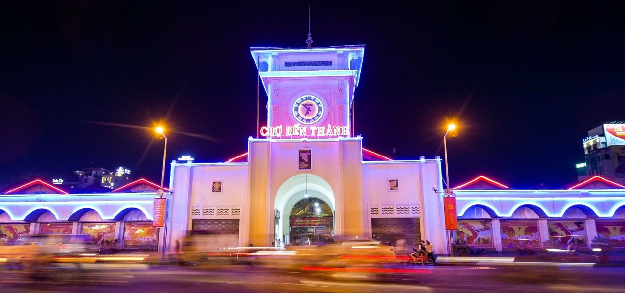 Ben Thanh Market in the Nights 