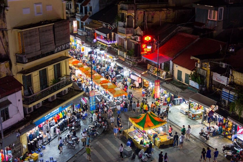 Bustling Scence in Night Market