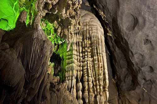 The Stalactites in the Cave 