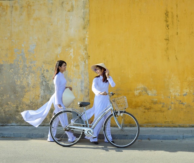 Vietnamese Students in Ao Dai 