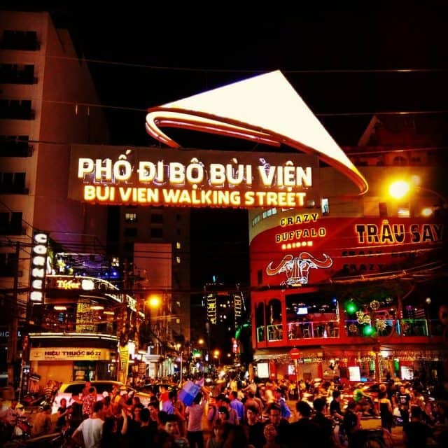 Bui Vien Walking Street is One of the Most Famous Vietnam Streets for Tourists