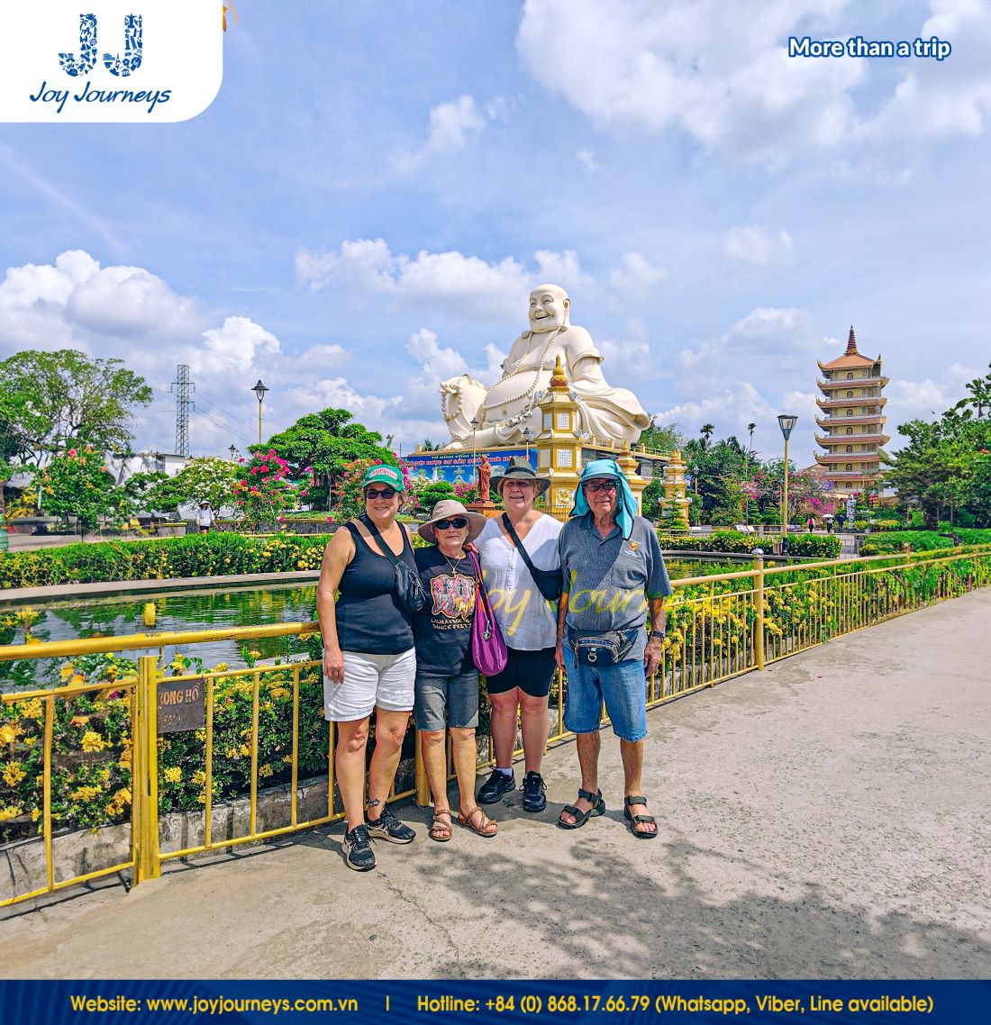 Vinh Trang Pagoda is an ideal starting point for a trip to the Mekong Delta