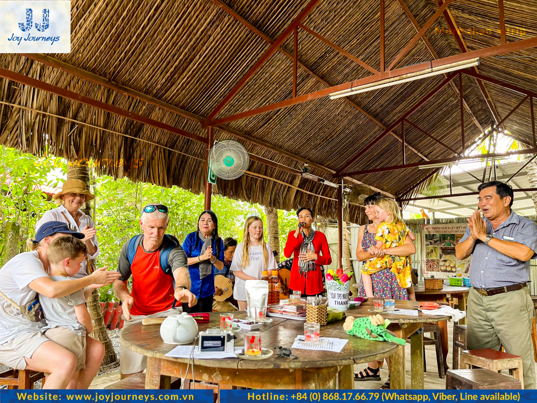 Enjoy the tropical fruits and listen to “don ca tai tu"