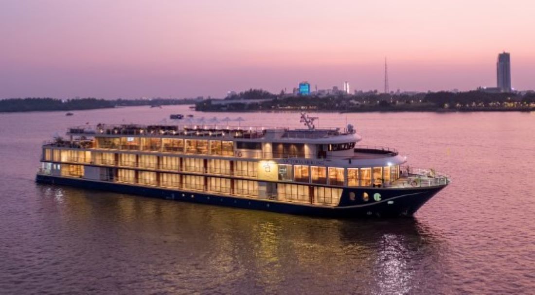 Experience the Mekong Delta in style aboard a luxurious cruise ship, offering a comfortable and unforgettable journey from Saigon