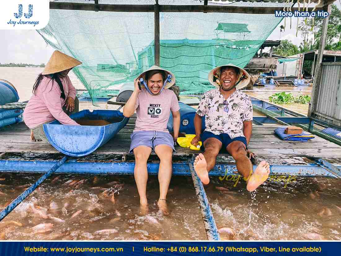 Experience the unique delight of a fish foot massage—one of the highlights of your Mekong Delta and Cu Chi adventure