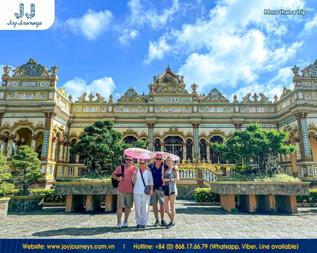 Light clothing, umbrellas and sun hats are essential for a trip to the Mekong Delta